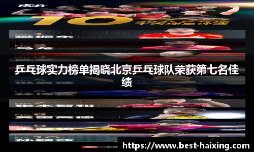 乒乓球实力榜单揭晓北京乒乓球队荣获第七名佳绩